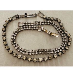 Vintage Rhinestone Tennis Bracelets (set of 2)